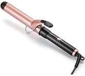 Rose Gold Curling Iron Wand for Long-Lasting Curls Barrel Curling Tong, Rose Gold Finish, Heat Styling Tool, Defined Curls, Electric Powered